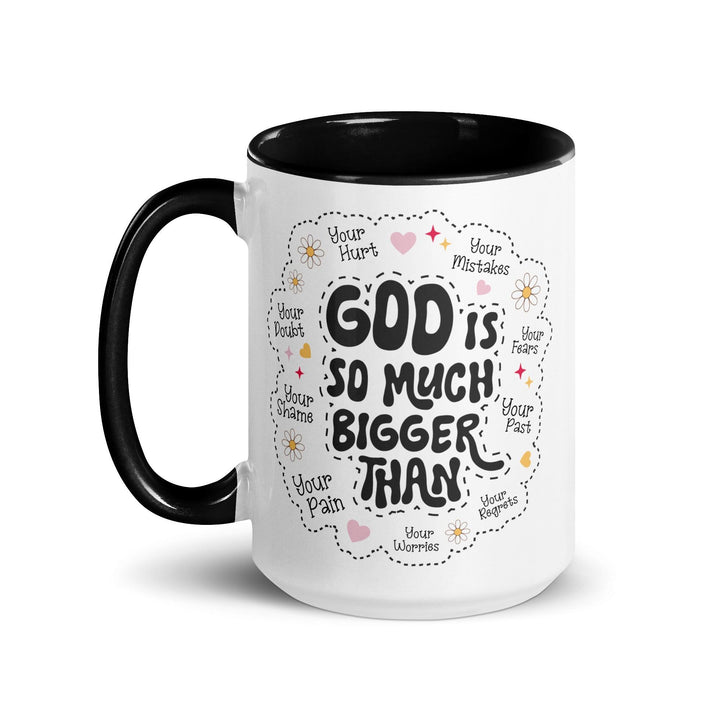 God Is Much Bigger Colored Mug - Briadanna