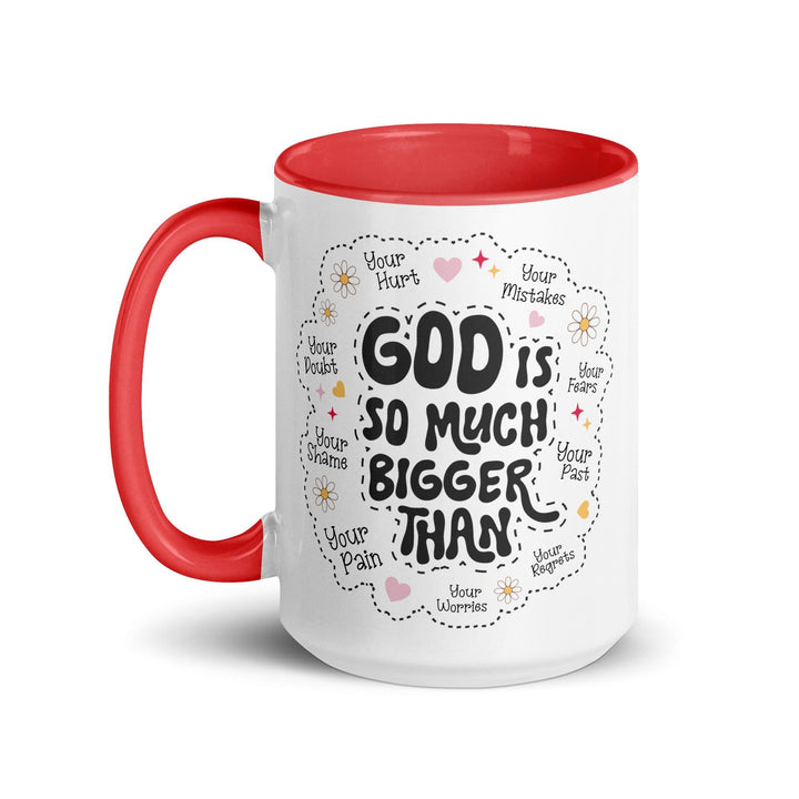 God Is Much Bigger Colored Mug - Briadanna