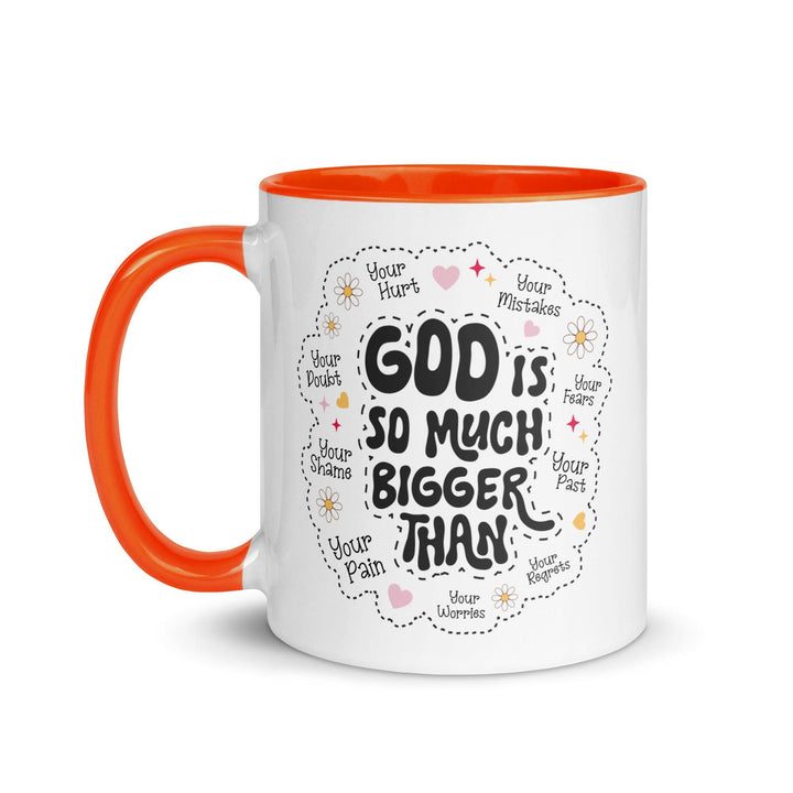 God Is Much Bigger Colored Mug - Briadanna