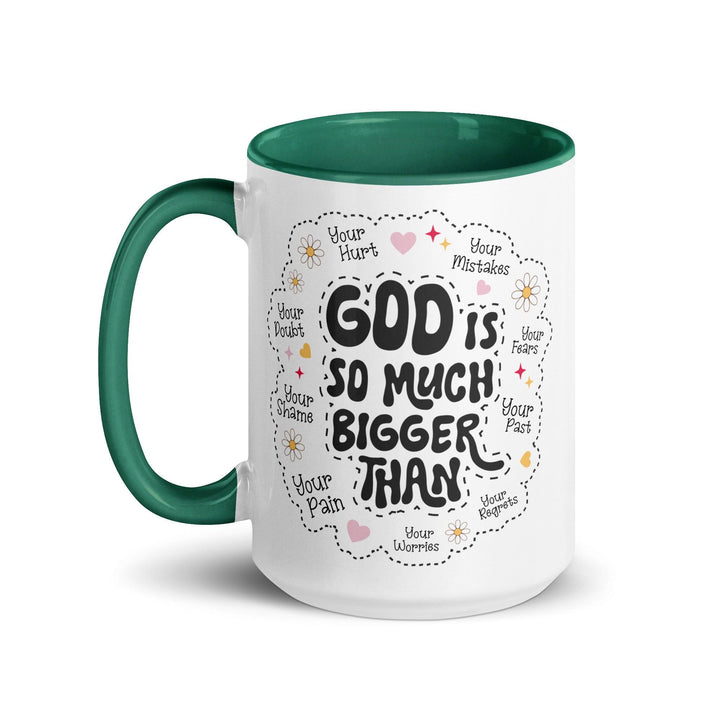 God Is Much Bigger Colored Mug - Briadanna