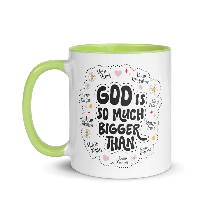 God Is Much Bigger Colored Mug - Briadanna