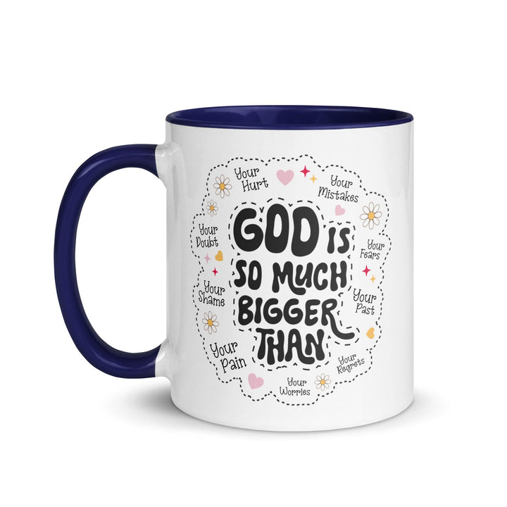 God Is Much Bigger Colored Mug - Briadanna