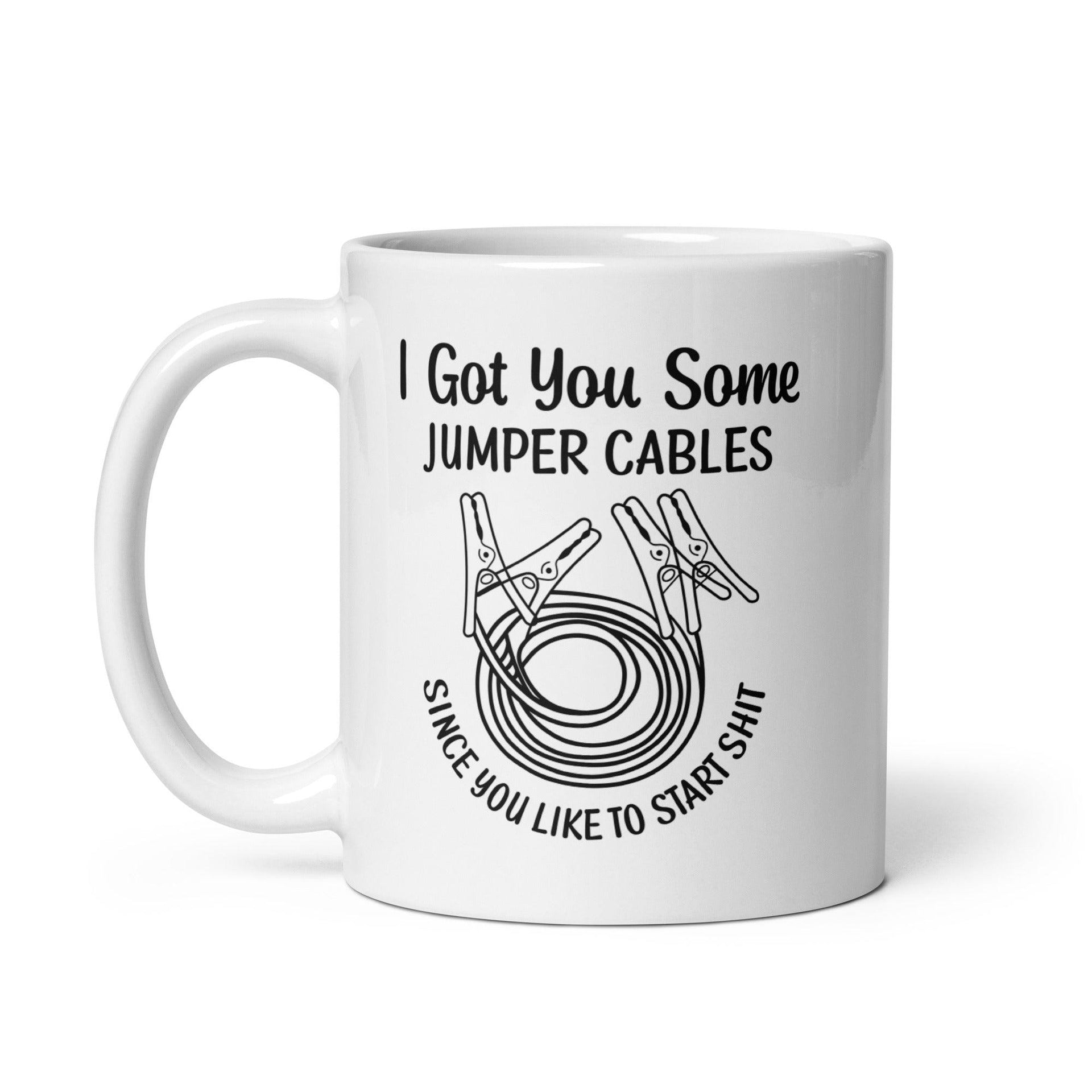 Got You Jumper Cables White Mug - Briadanna