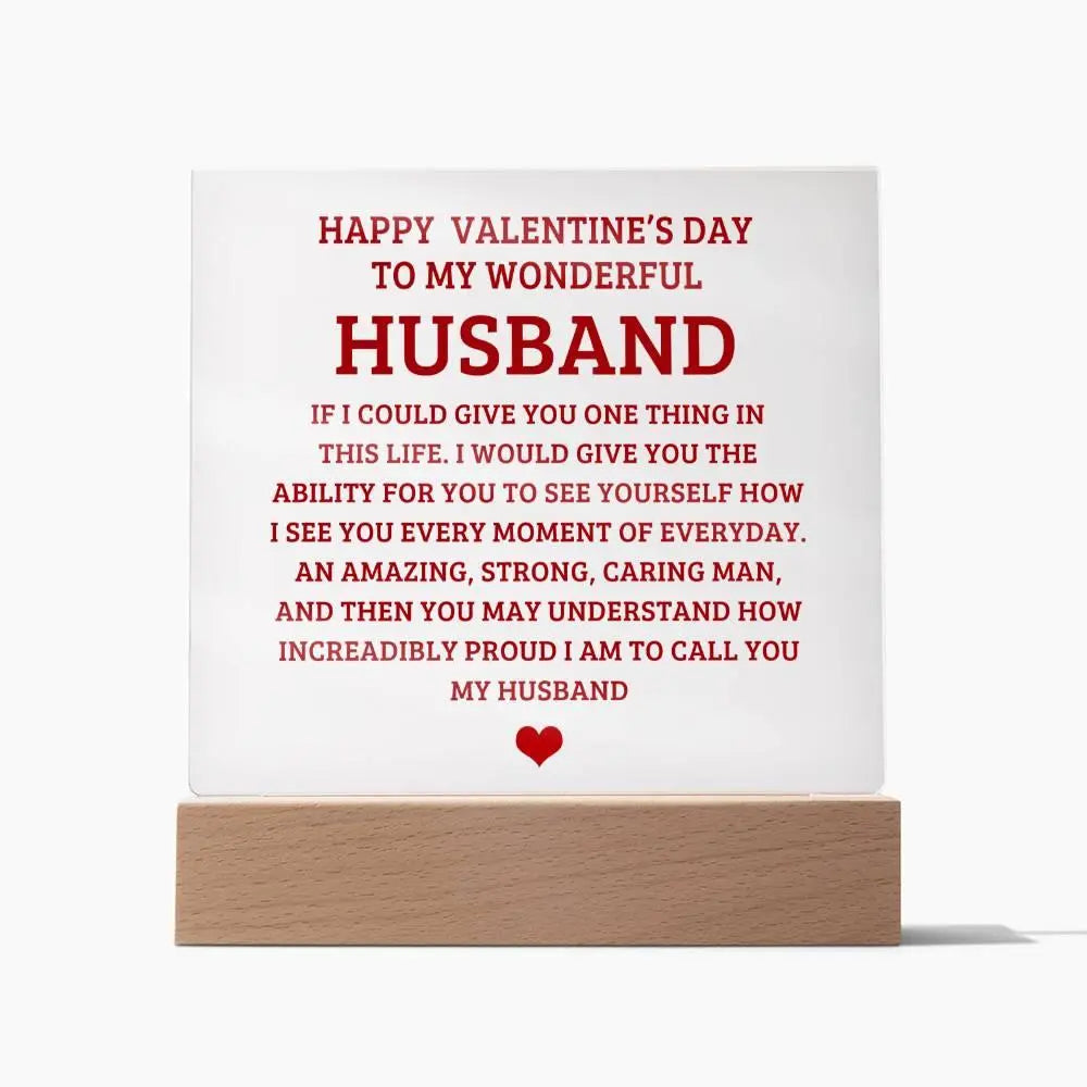 Happy Valentine Acrylic Square Plaque - Briadanna