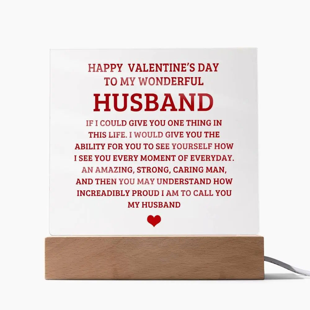 Happy Valentine Acrylic Square Plaque - Briadanna