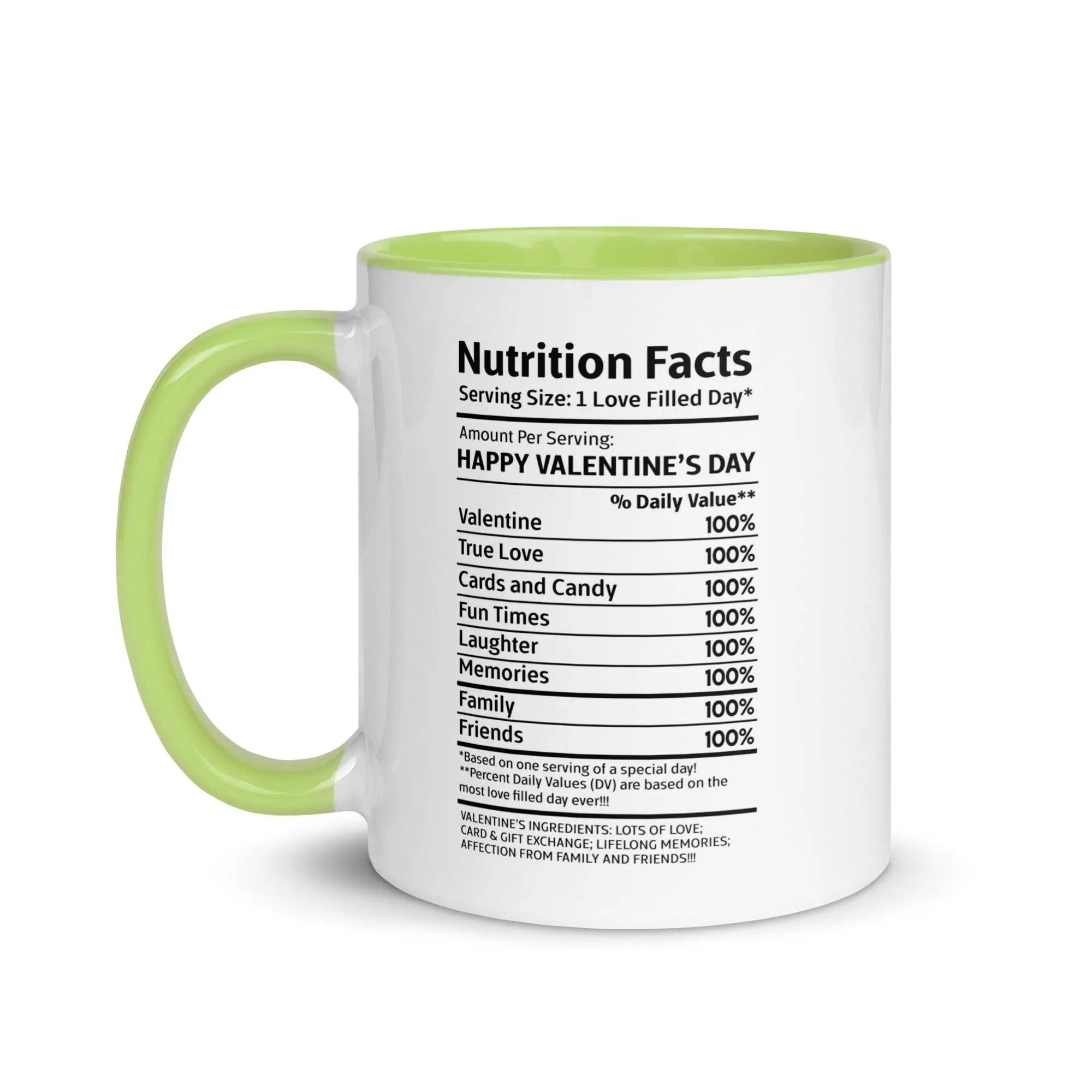 Happy Valentine's Nutrition Facts Mug - Briadanna