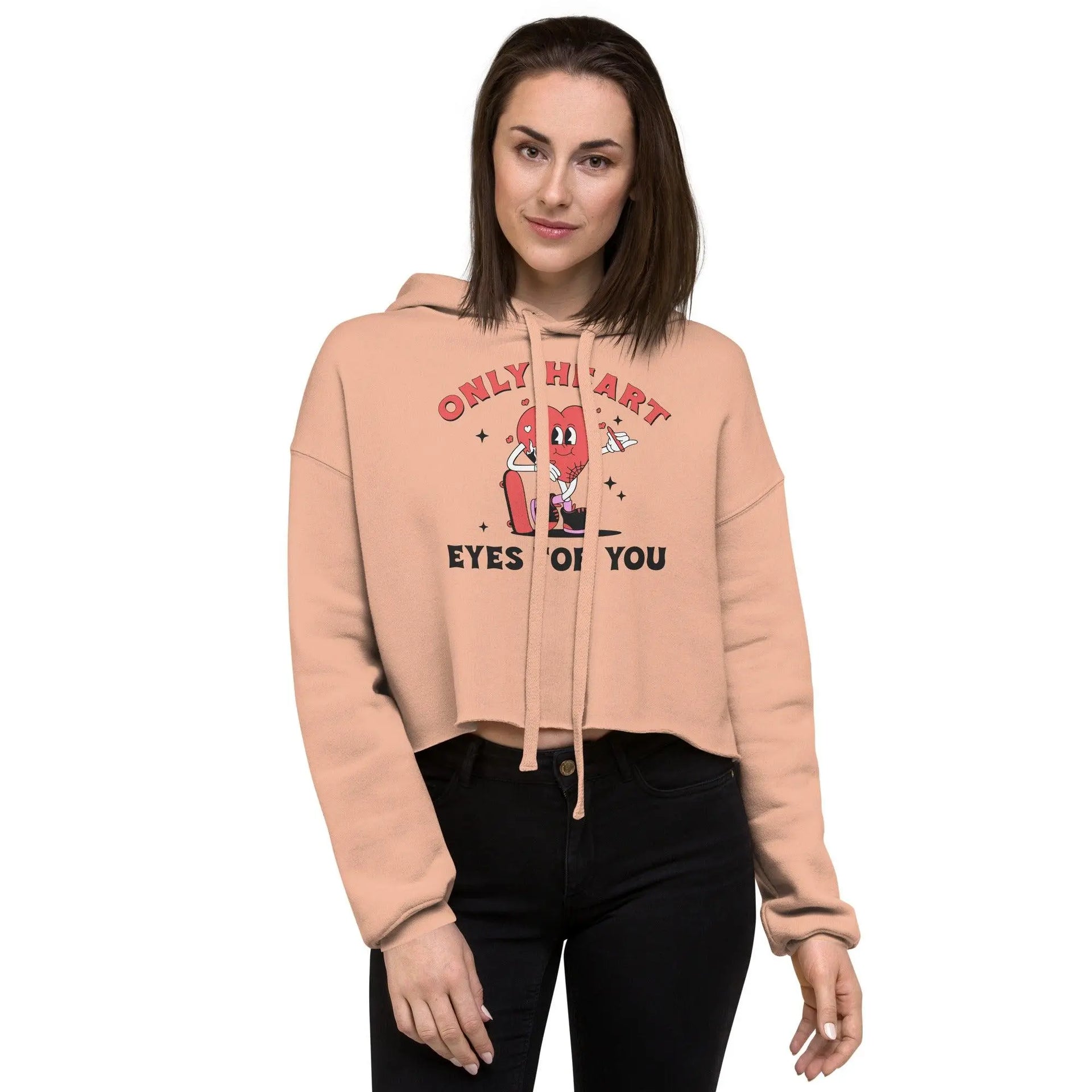 Heart Eyes For You Crop Hoodie - Briadanna