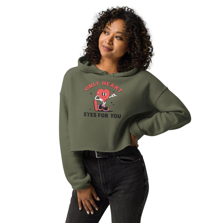 Heart Eyes For You Crop Hoodie - Briadanna