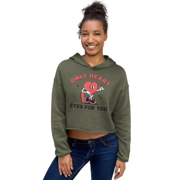 Heart Eyes For You Crop Hoodie - Briadanna