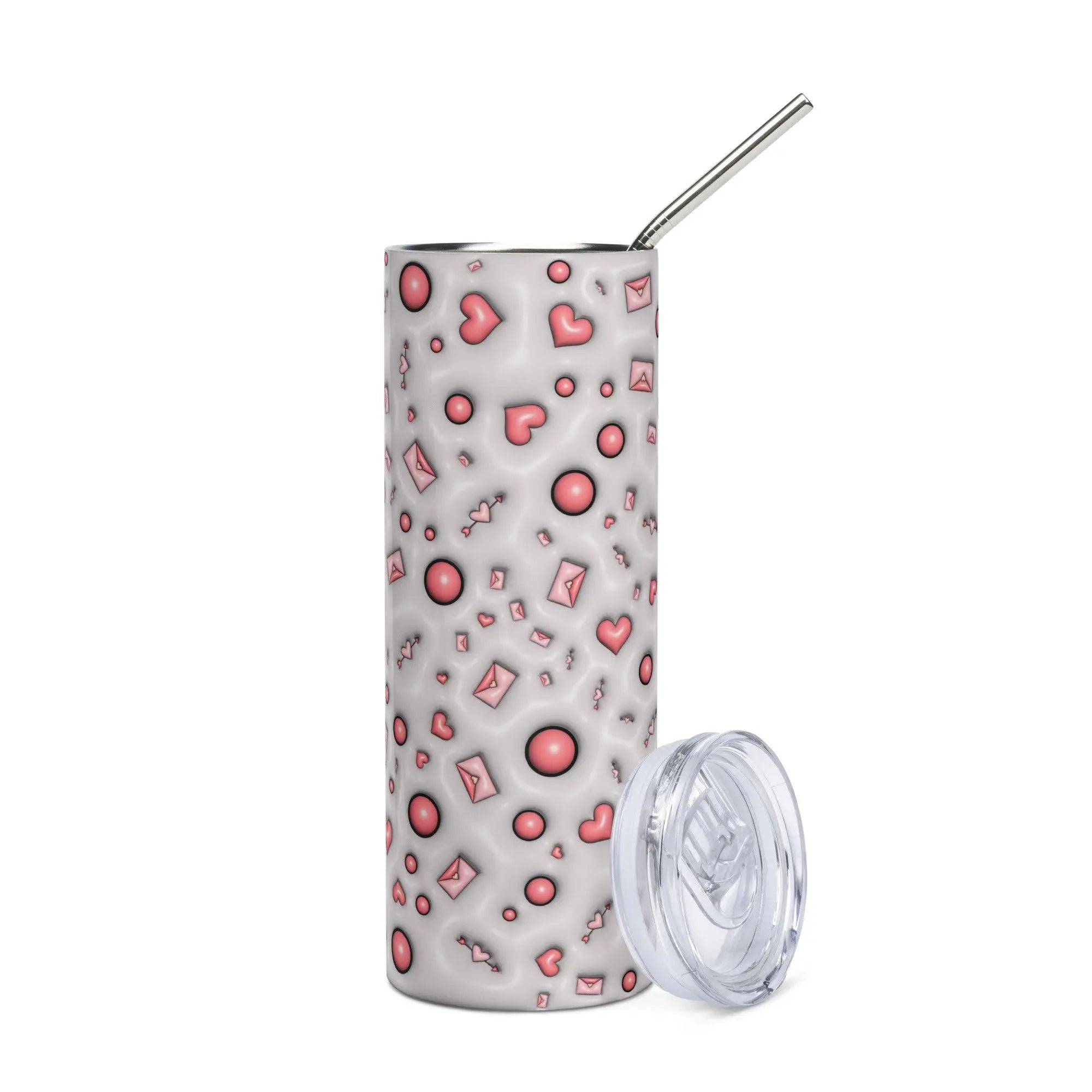 Hearts II 3D Inflated Valentine Tumbler - Briadanna