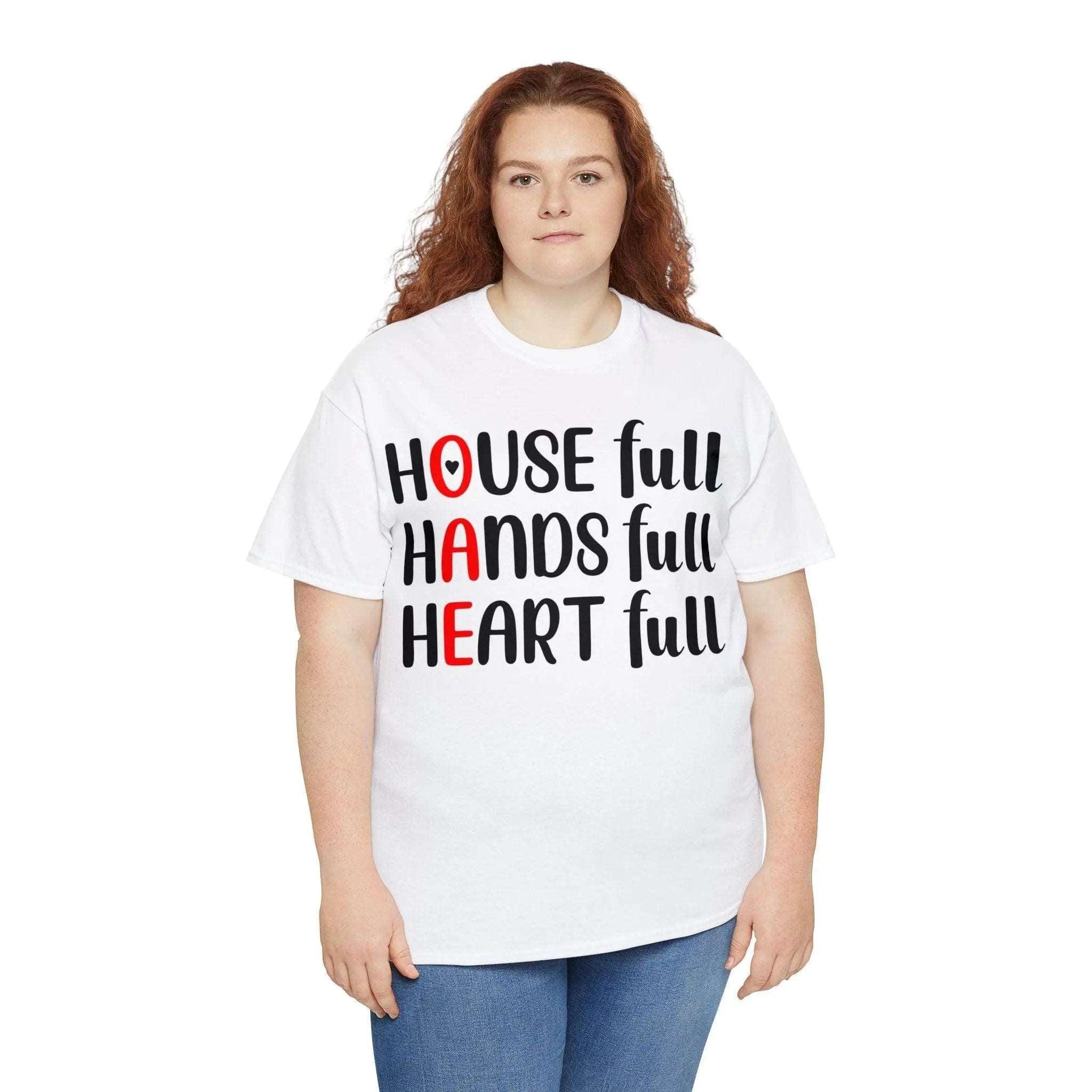 "House Full, Hands Full" Cotton Tee - Briadanna