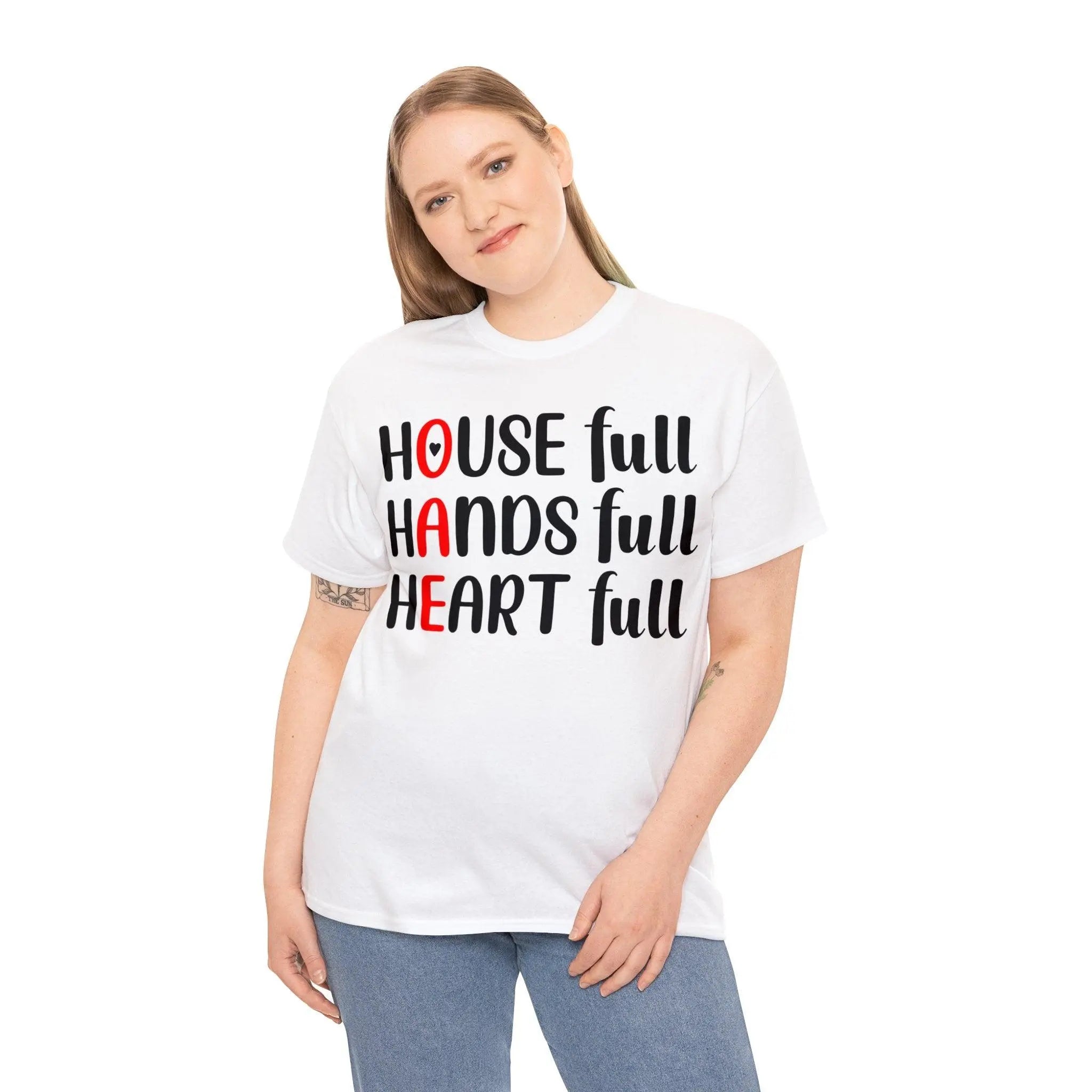 "House Full, Hands Full" Cotton Tee - Briadanna