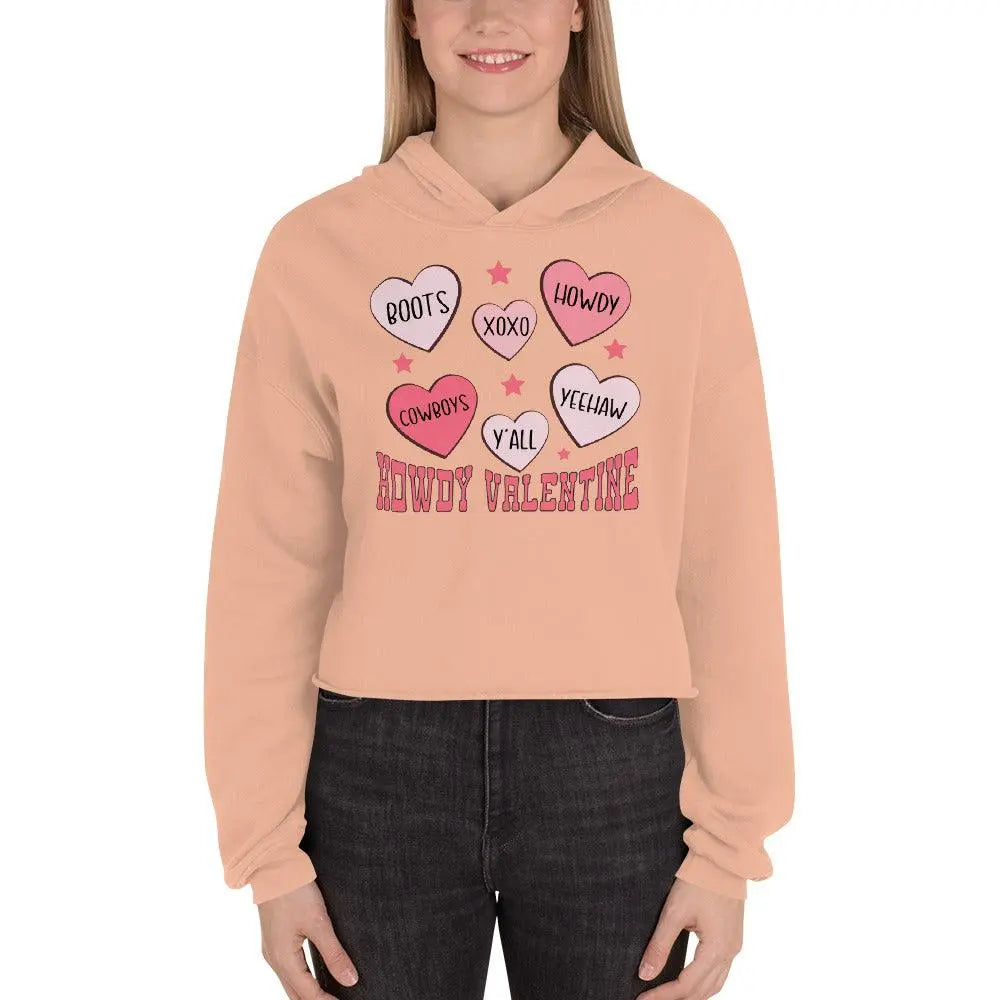 Howdy Valentine Crop Hoodie - Briadanna