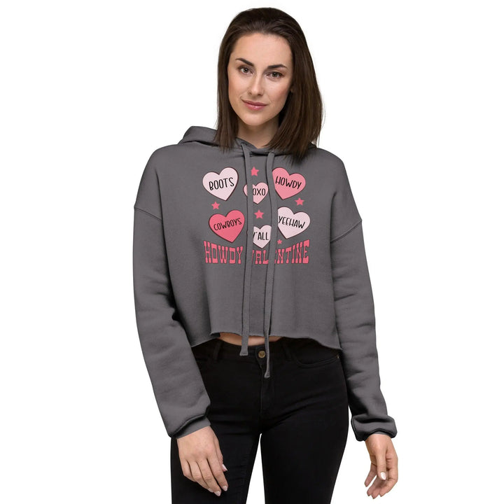 Howdy Valentine Crop Hoodie - Briadanna