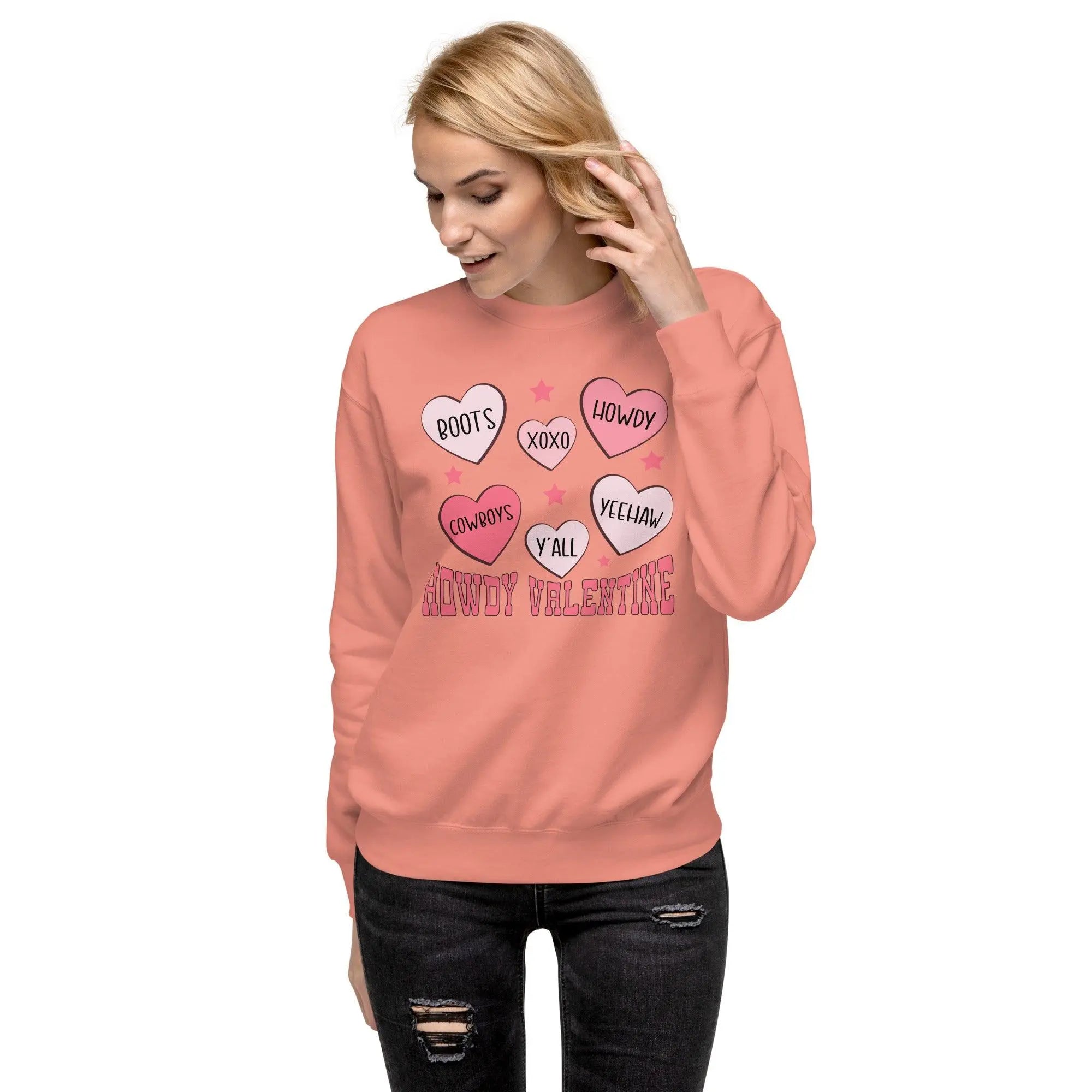 Howdy Valentine Premium Sweatshirt - Briadanna