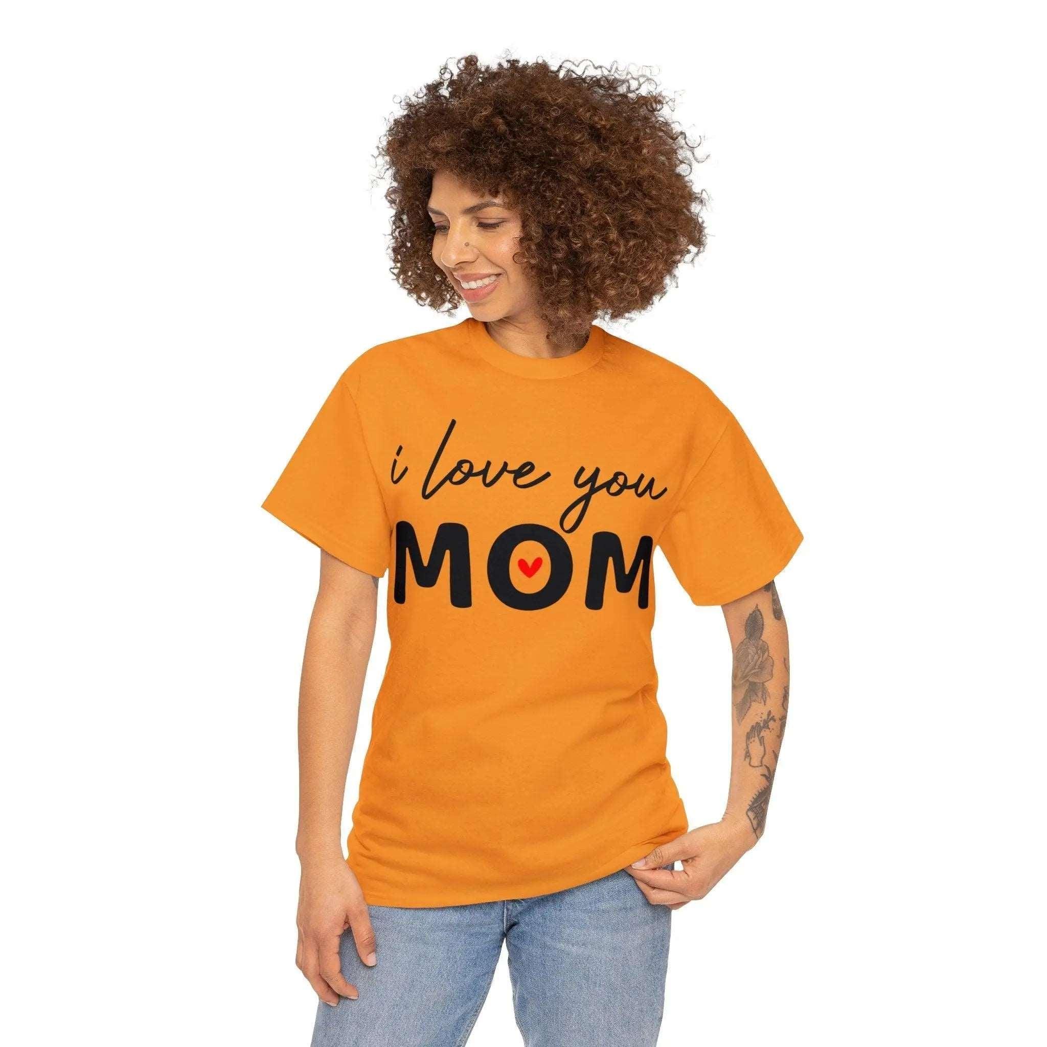 "I Love You Mom" Cotton Tee - Briadanna