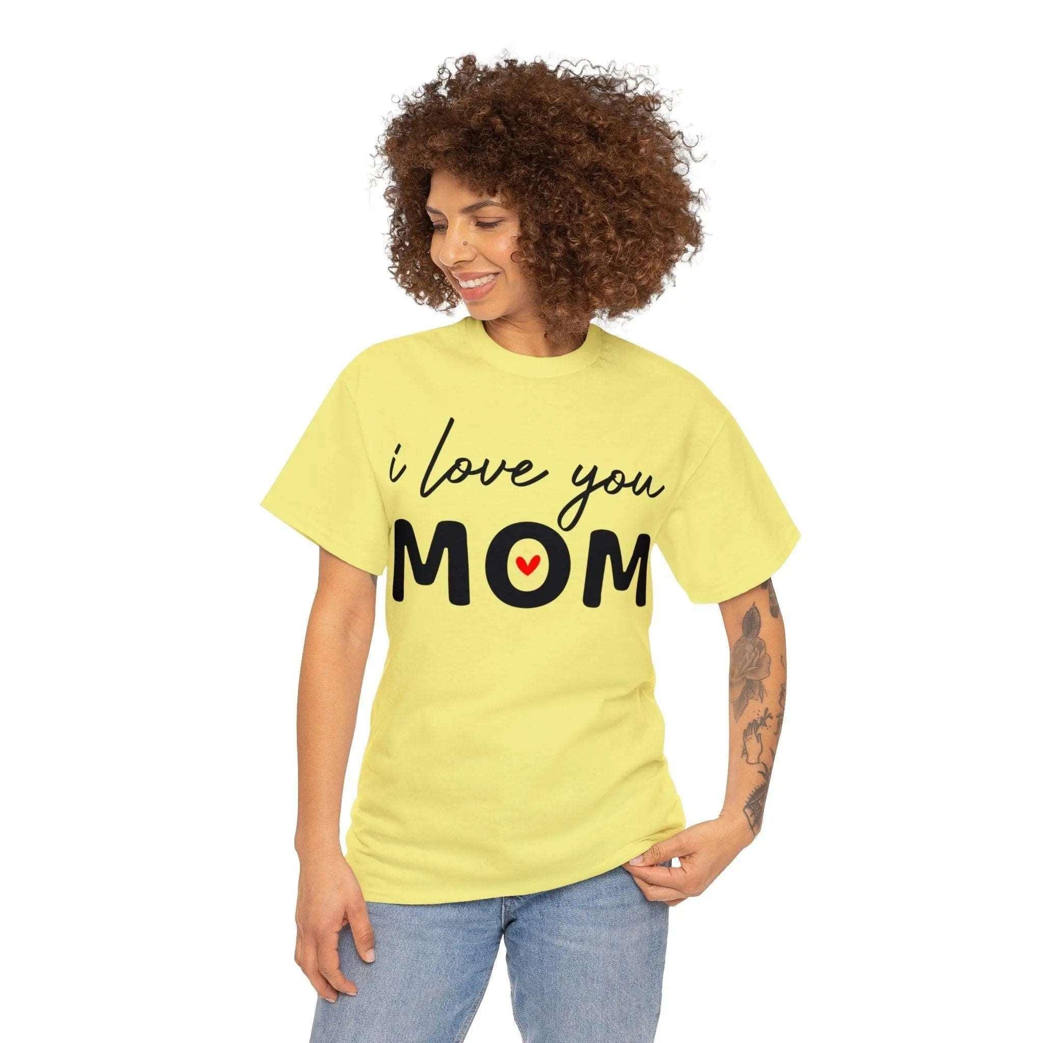 "I Love You Mom" Cotton Tee - Briadanna