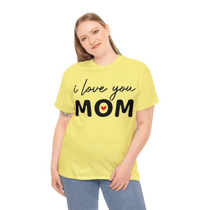 "I Love You Mom" Cotton Tee - Briadanna