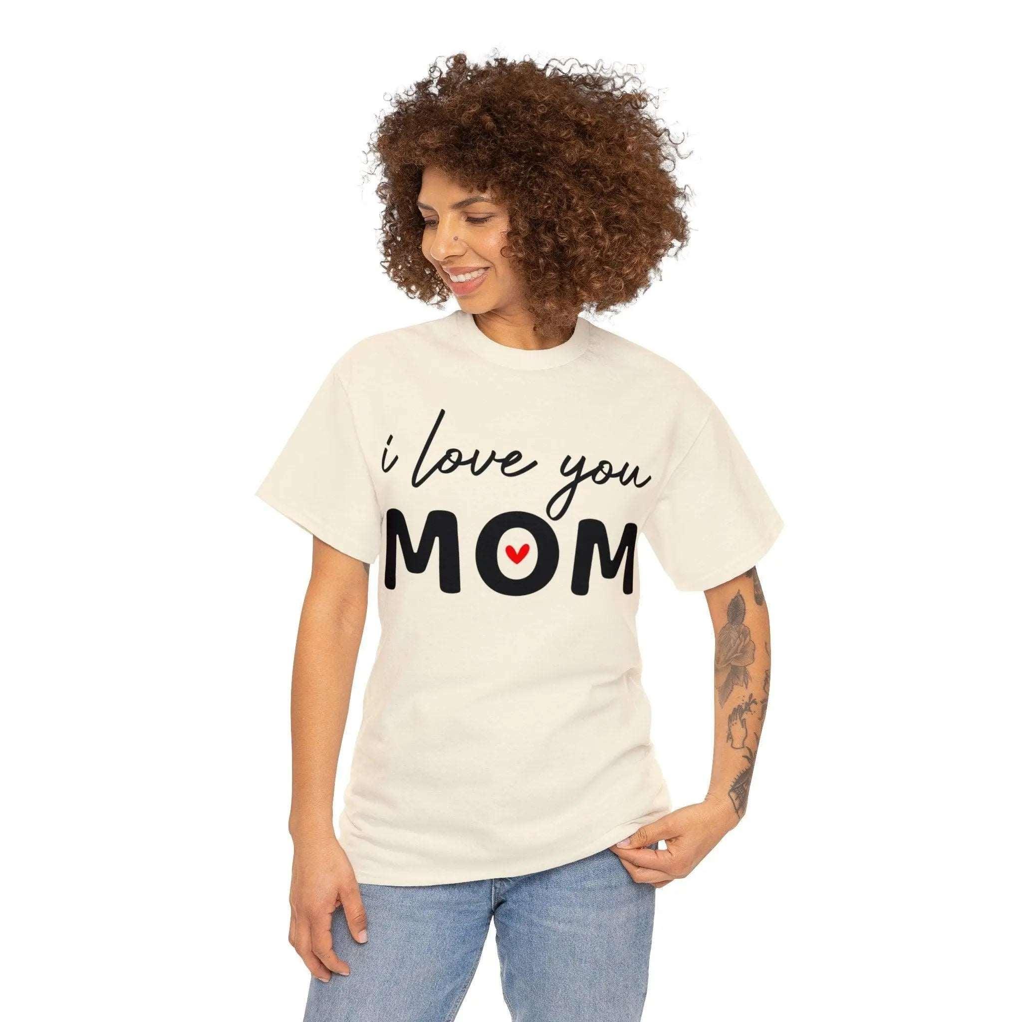 "I Love You Mom" Cotton Tee - Briadanna