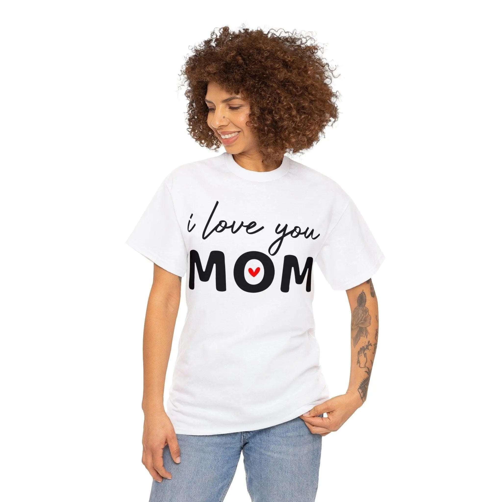 "I Love You Mom" Cotton Tee - Briadanna