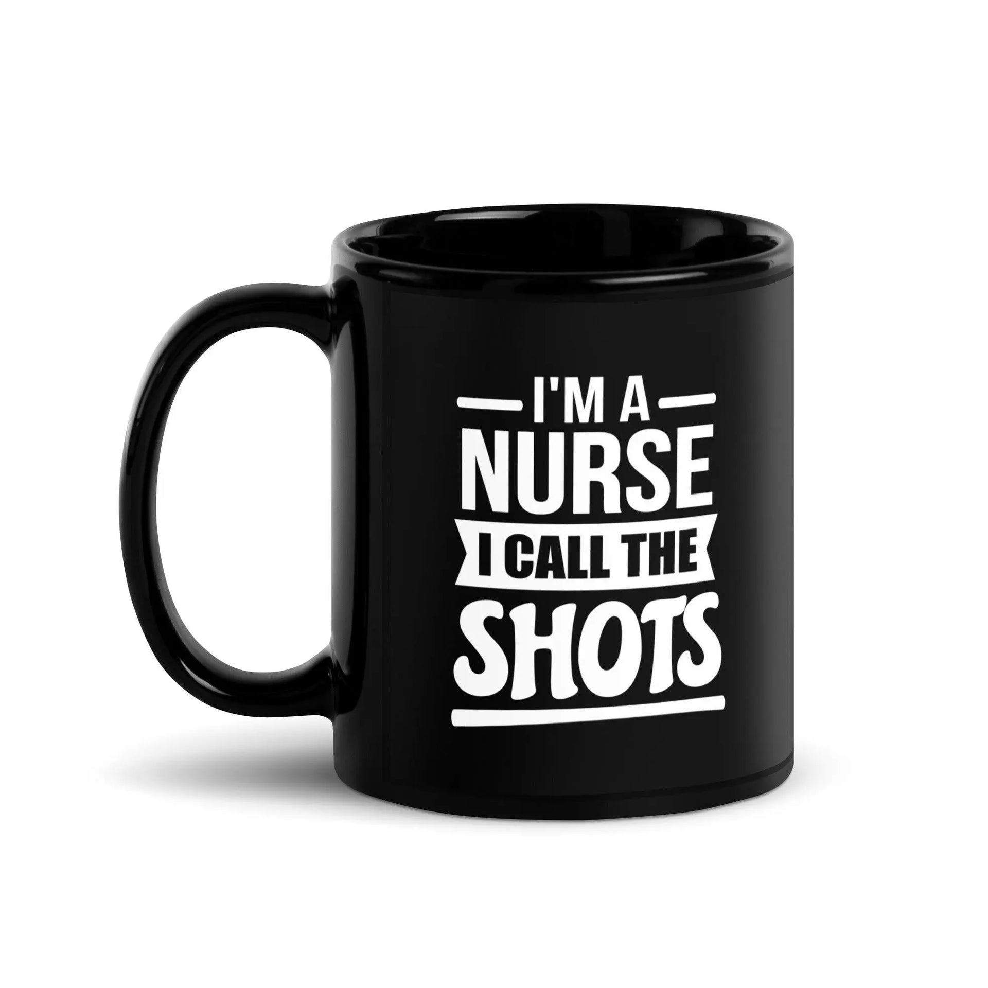 I'm A Nurse Black Glossy Mug - Briadanna