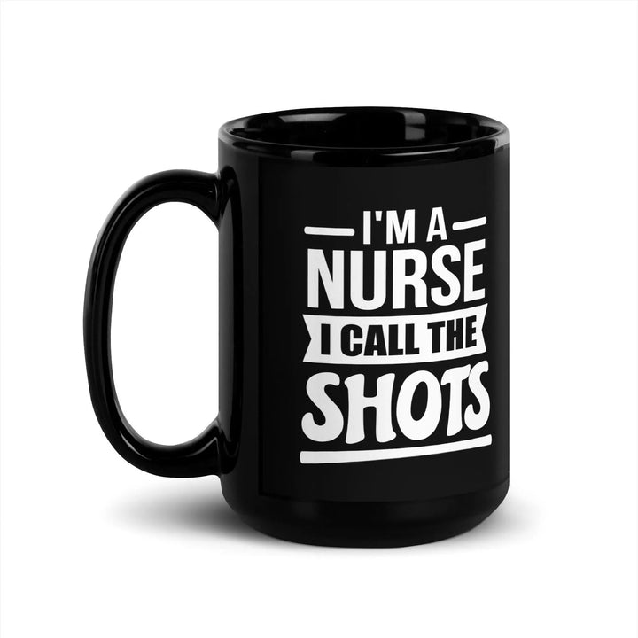 I'm A Nurse Black Glossy Mug - Briadanna