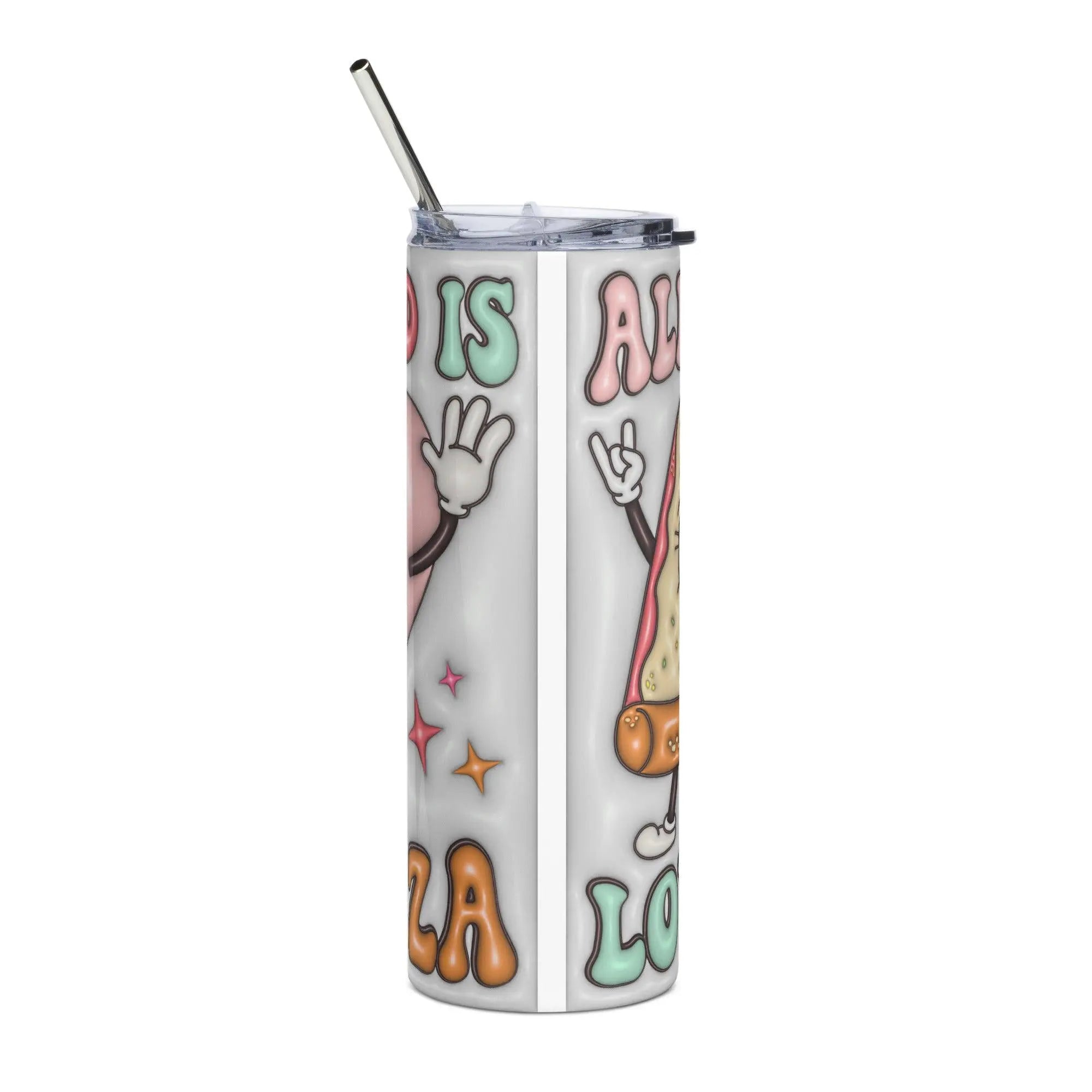 Love & Pizza 3D Valentine Tumbler - Briadanna