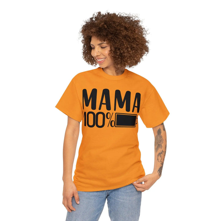 "Mama 100% Charged" Cotton Tee - Briadanna