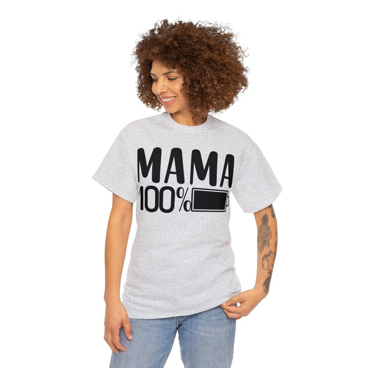 "Mama 100% Charged" Cotton Tee - Briadanna