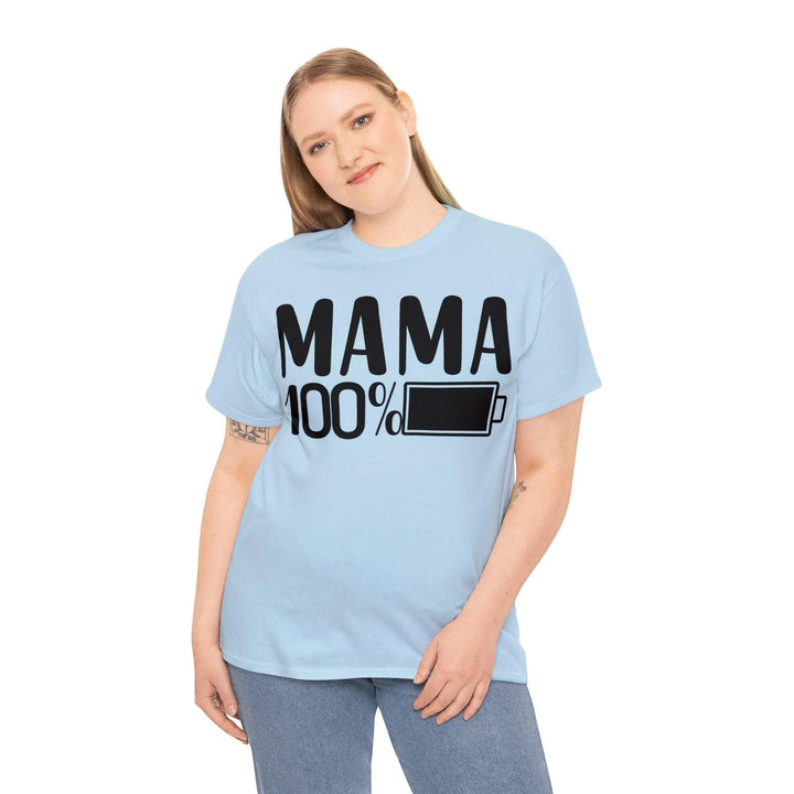 "Mama 100% Charged" Cotton Tee - Briadanna