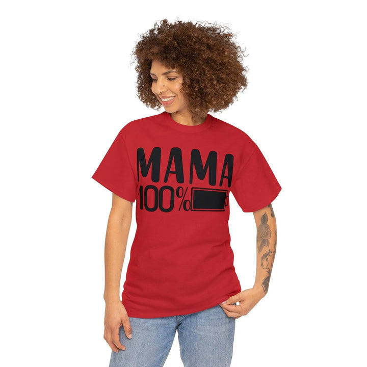 "Mama 100% Charged" Cotton Tee - Briadanna