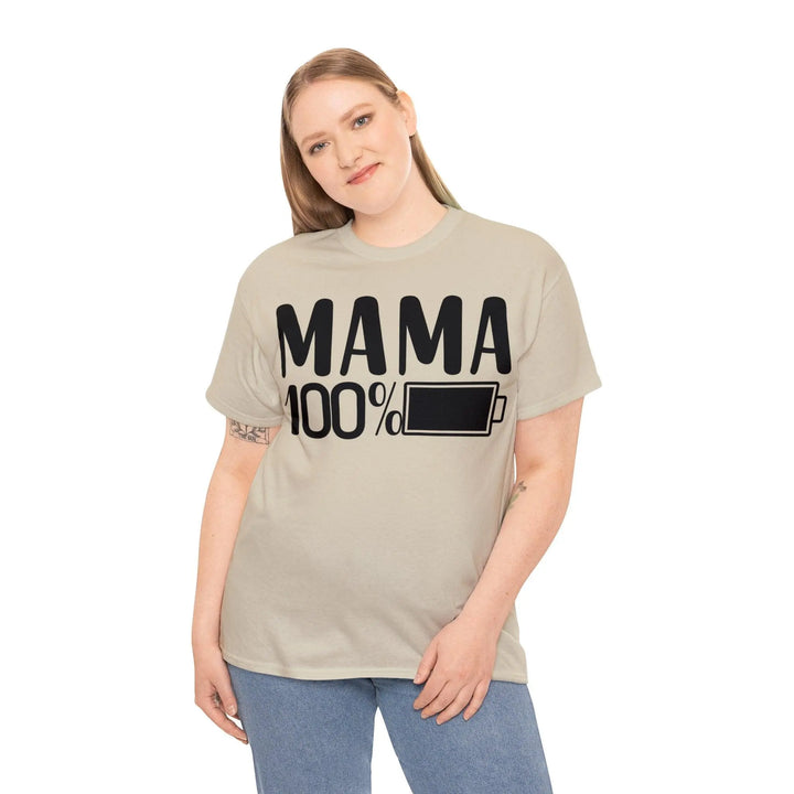 "Mama 100% Charged" Cotton Tee - Briadanna