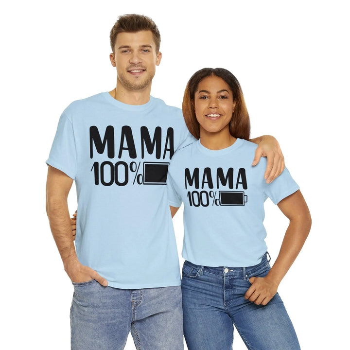 "Mama 100% Charged" Cotton Tee - Briadanna