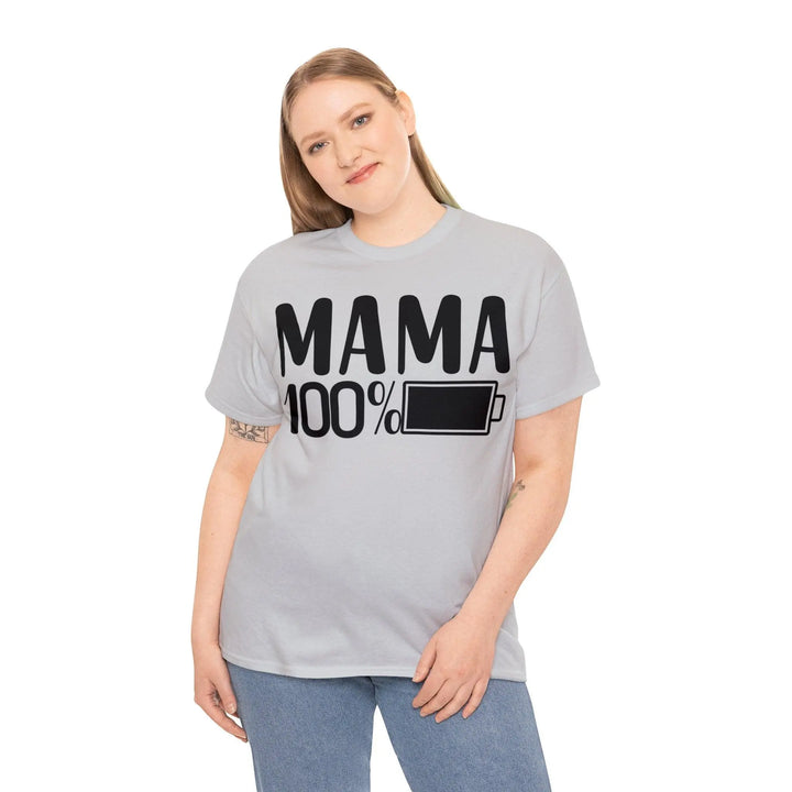 "Mama 100% Charged" Cotton Tee - Briadanna