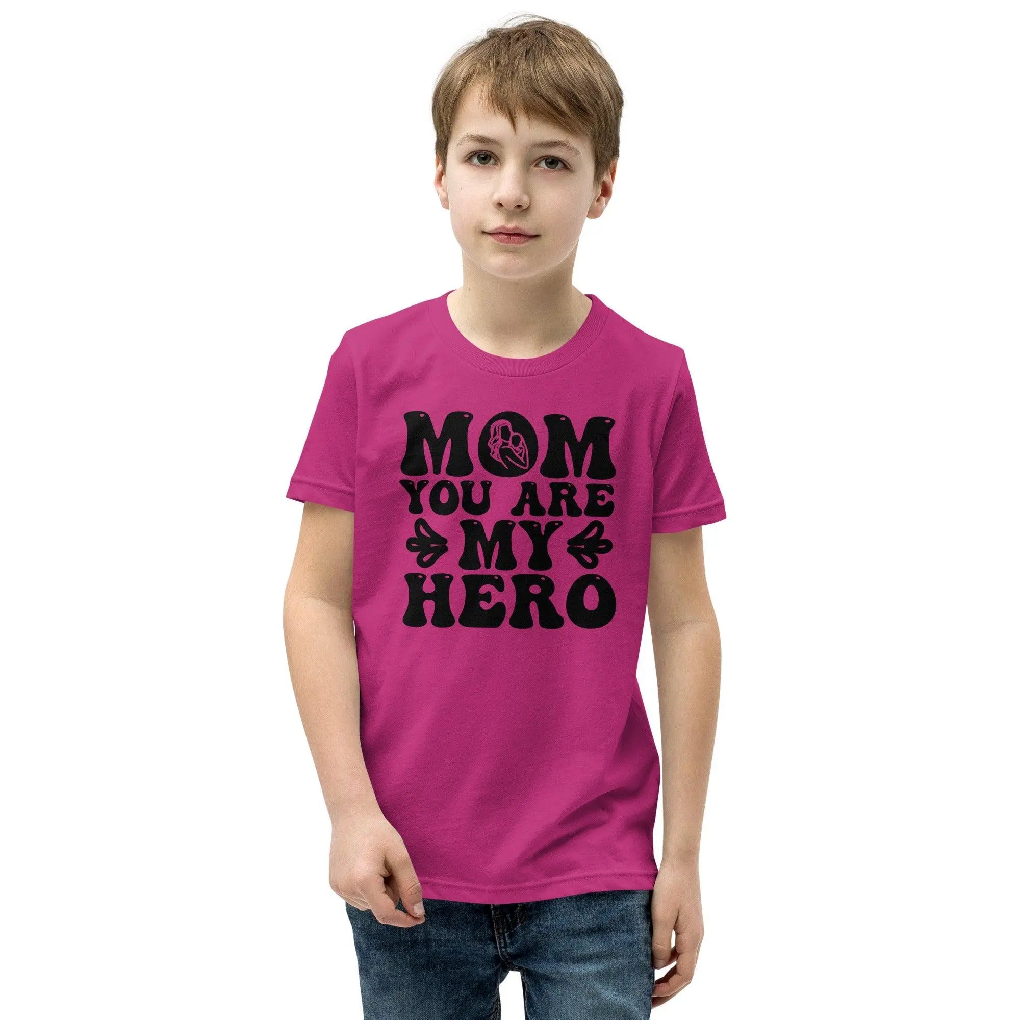 Mom's My Hero Youth T-Shirt - Briadanna