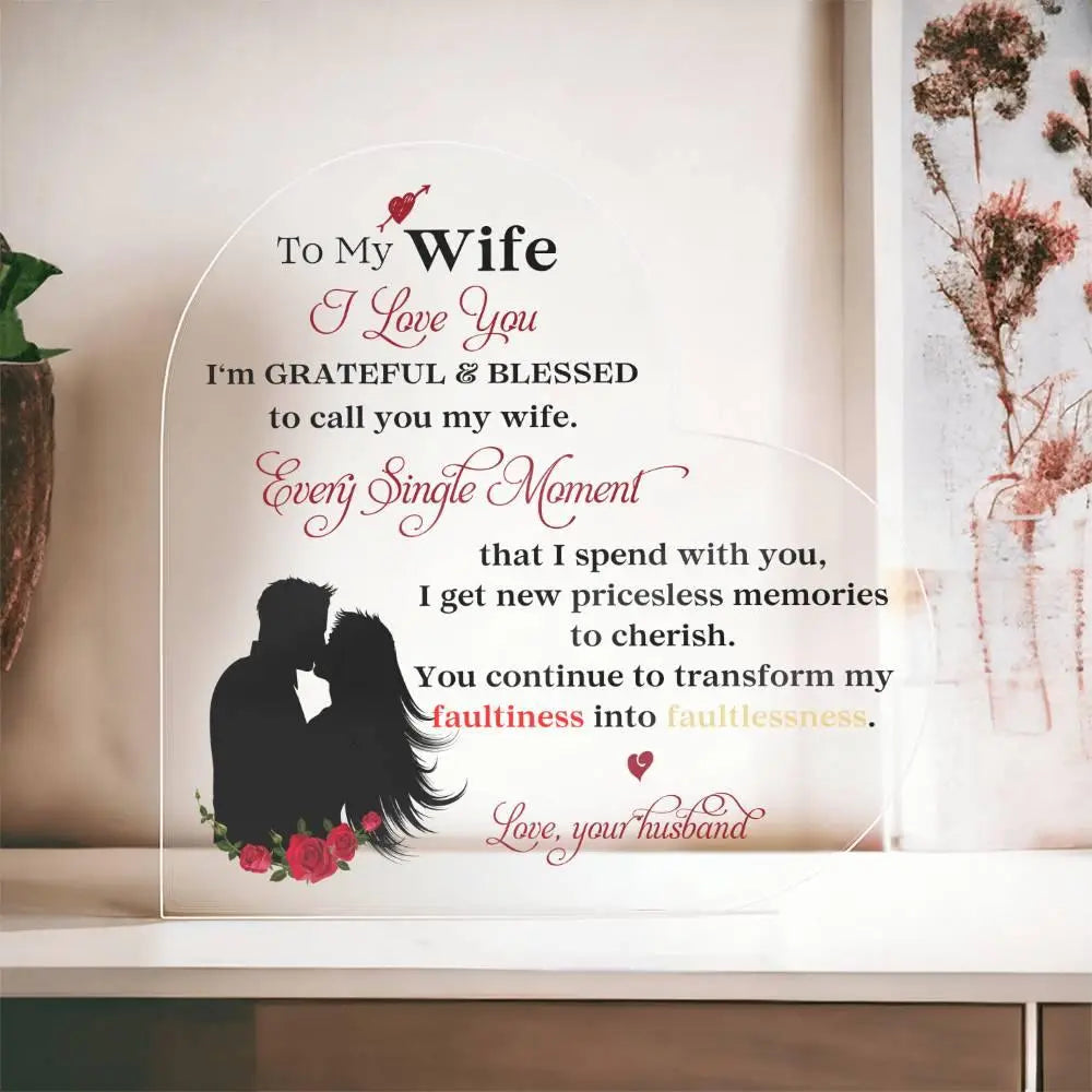 My Loving Wife Acrylic Plaque - Briadanna