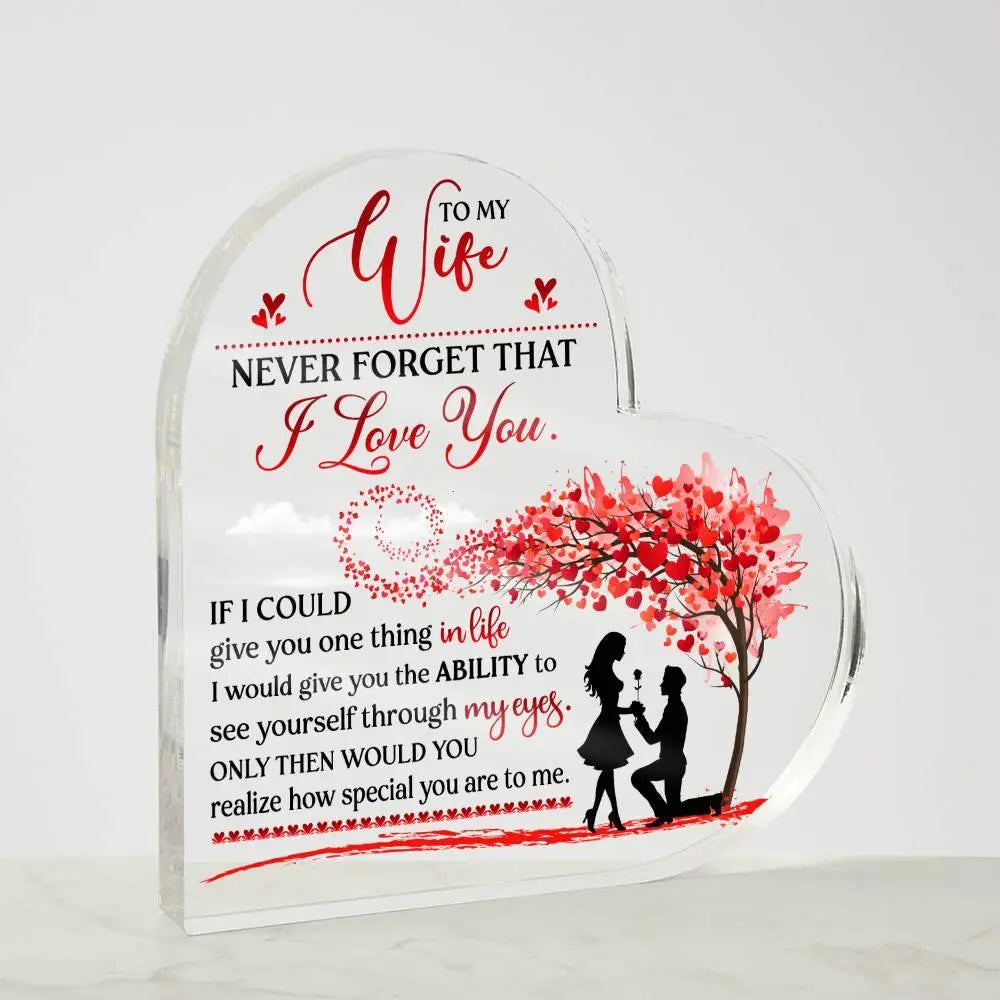 My Wife's Acrylic Heart Plaque - Briadanna