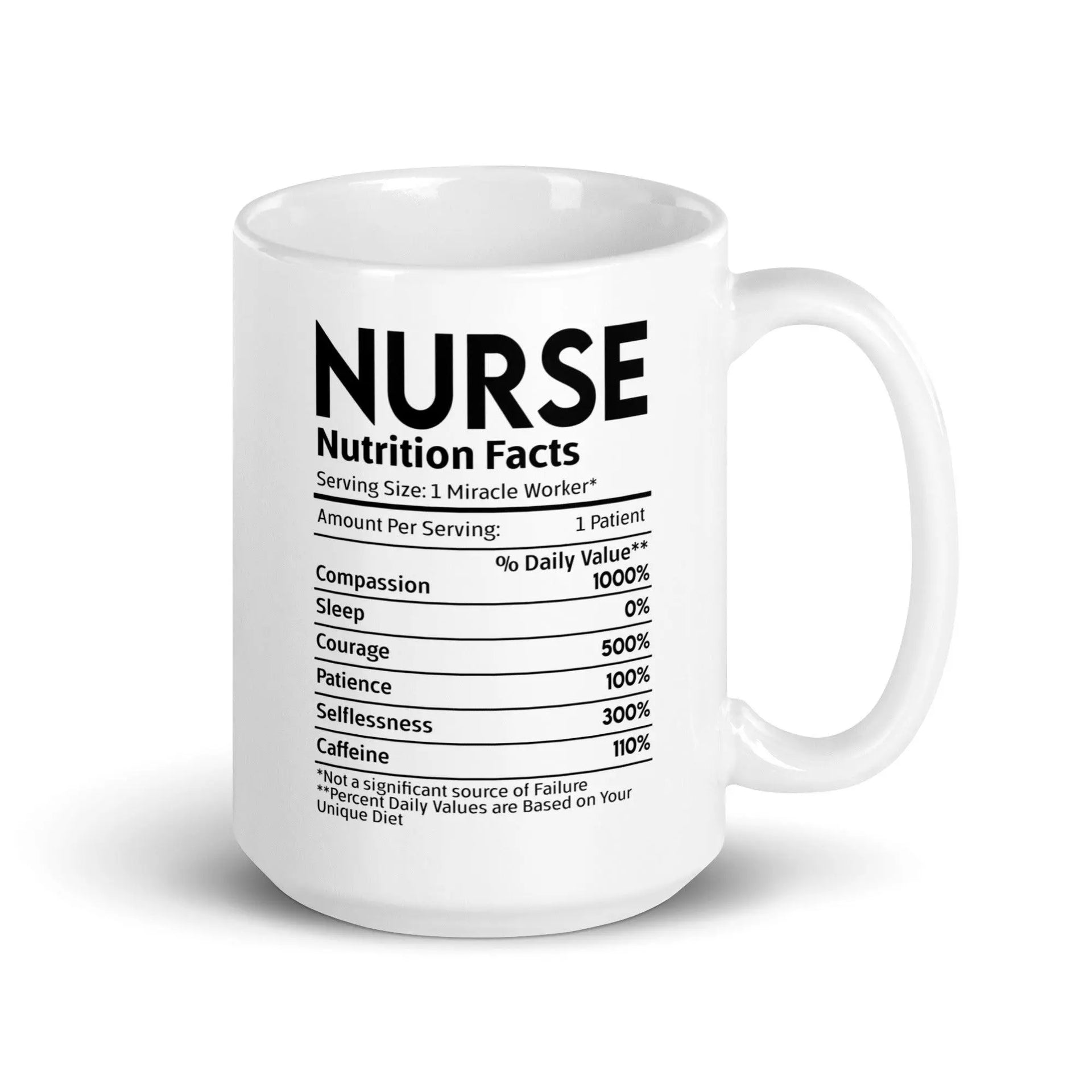 Nurse Nutrition Facts Glossy Mug - Briadanna