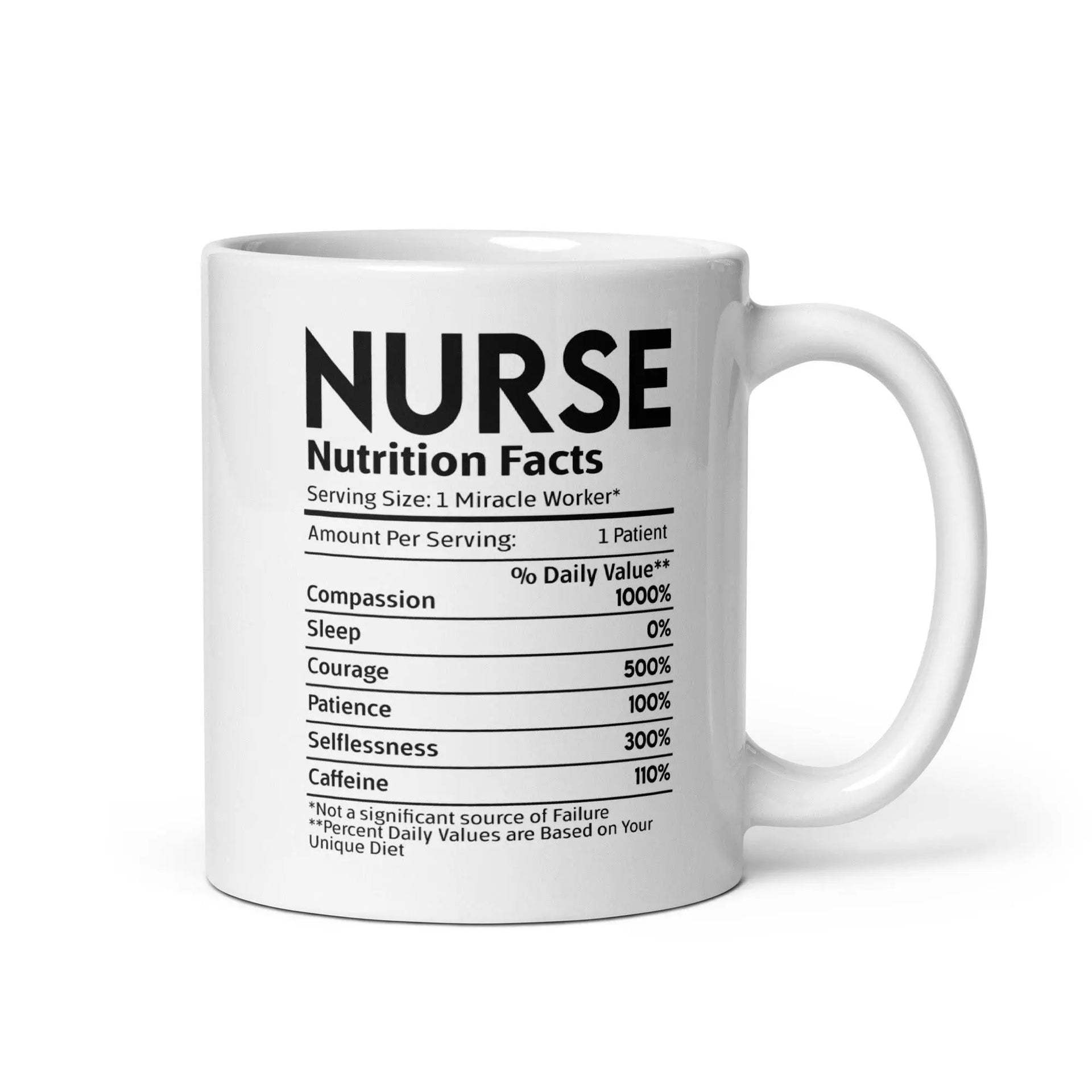 Nurse Nutrition Facts Glossy Mug - Briadanna