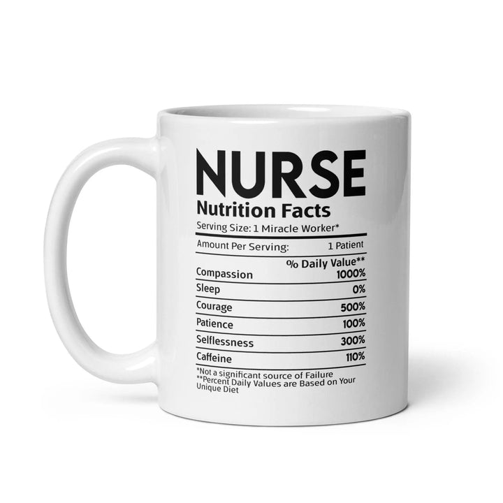 Nurse Nutrition Facts Glossy Mug - Briadanna