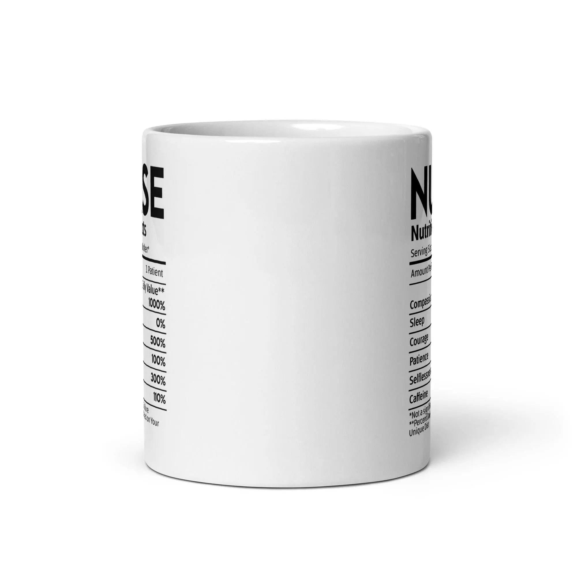 Nurse Nutrition Facts Glossy Mug - Briadanna