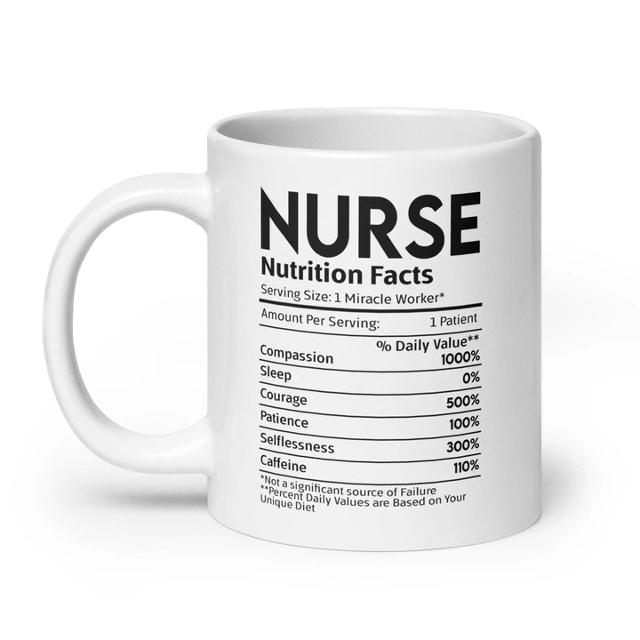 Nurse Nutrition Facts Glossy Mug - Briadanna