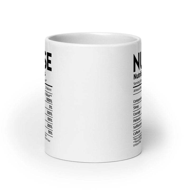 Nurse Nutrition Facts Glossy Mug - Briadanna