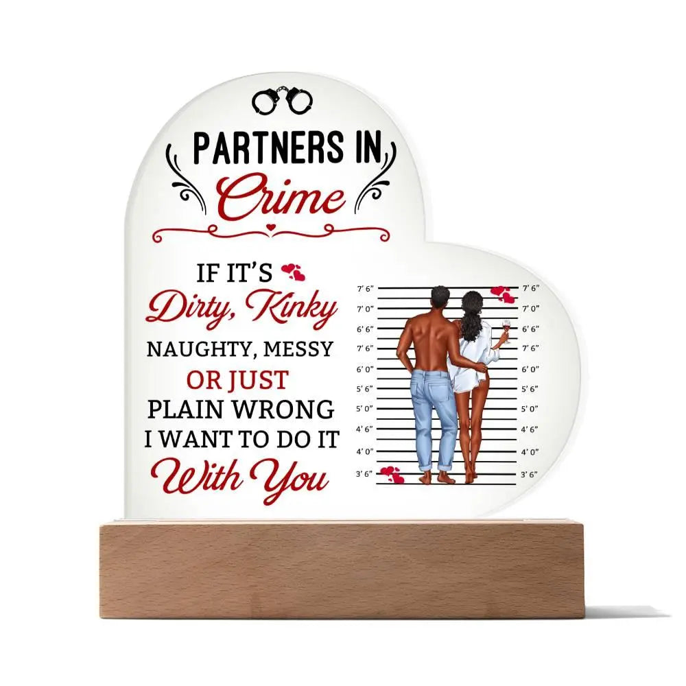 Partners In Crime Acrylic Plaque I - Briadanna