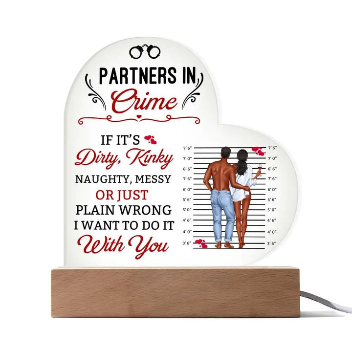 Partners In Crime Acrylic Plaque I - Briadanna