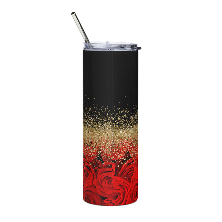 Red Roses and Black Design Tumbler - Briadanna