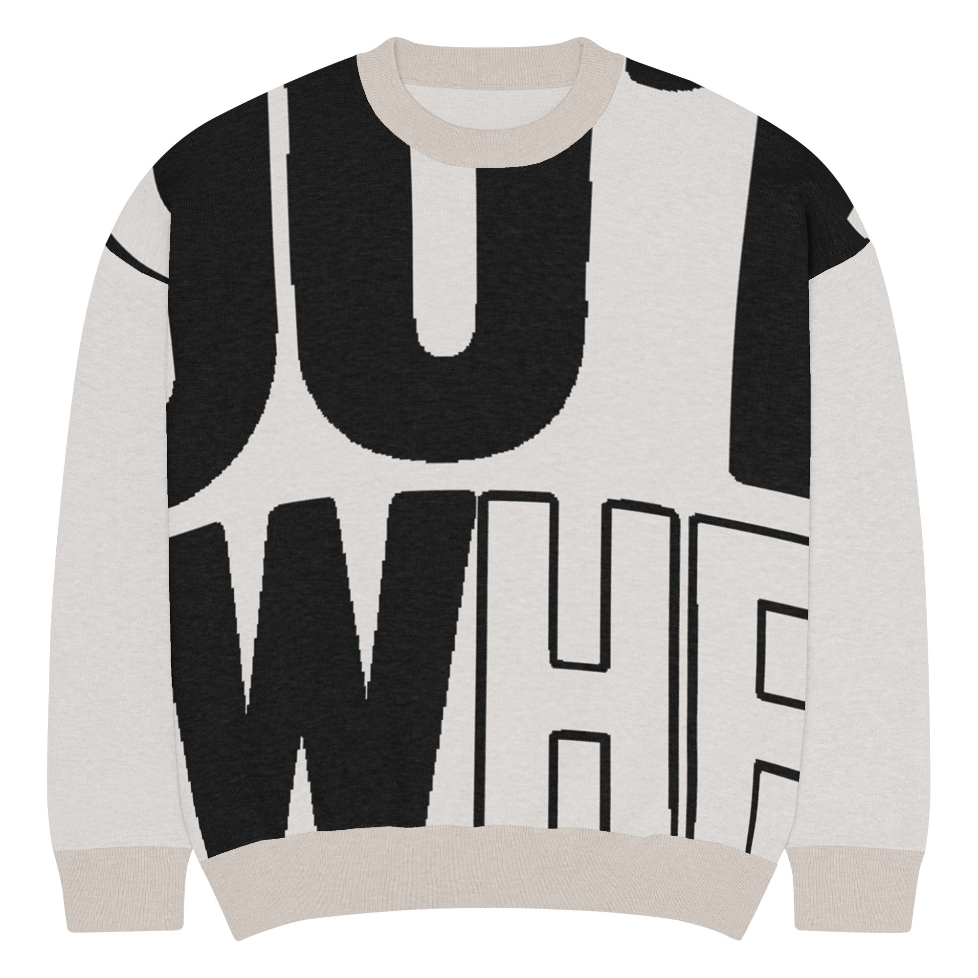 Relaxed fit knitted crew neck sweater - Briadanna