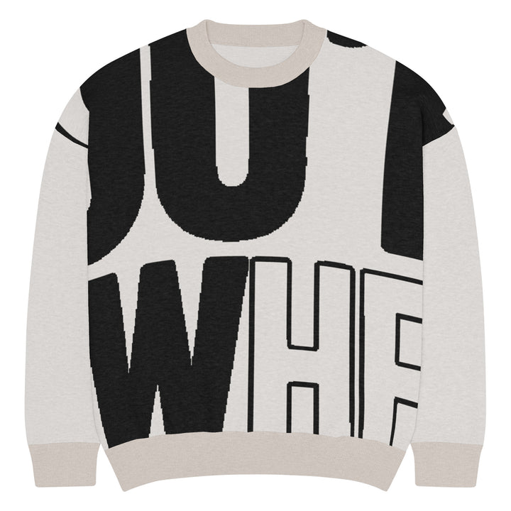 Relaxed fit knitted crew neck sweater - Briadanna