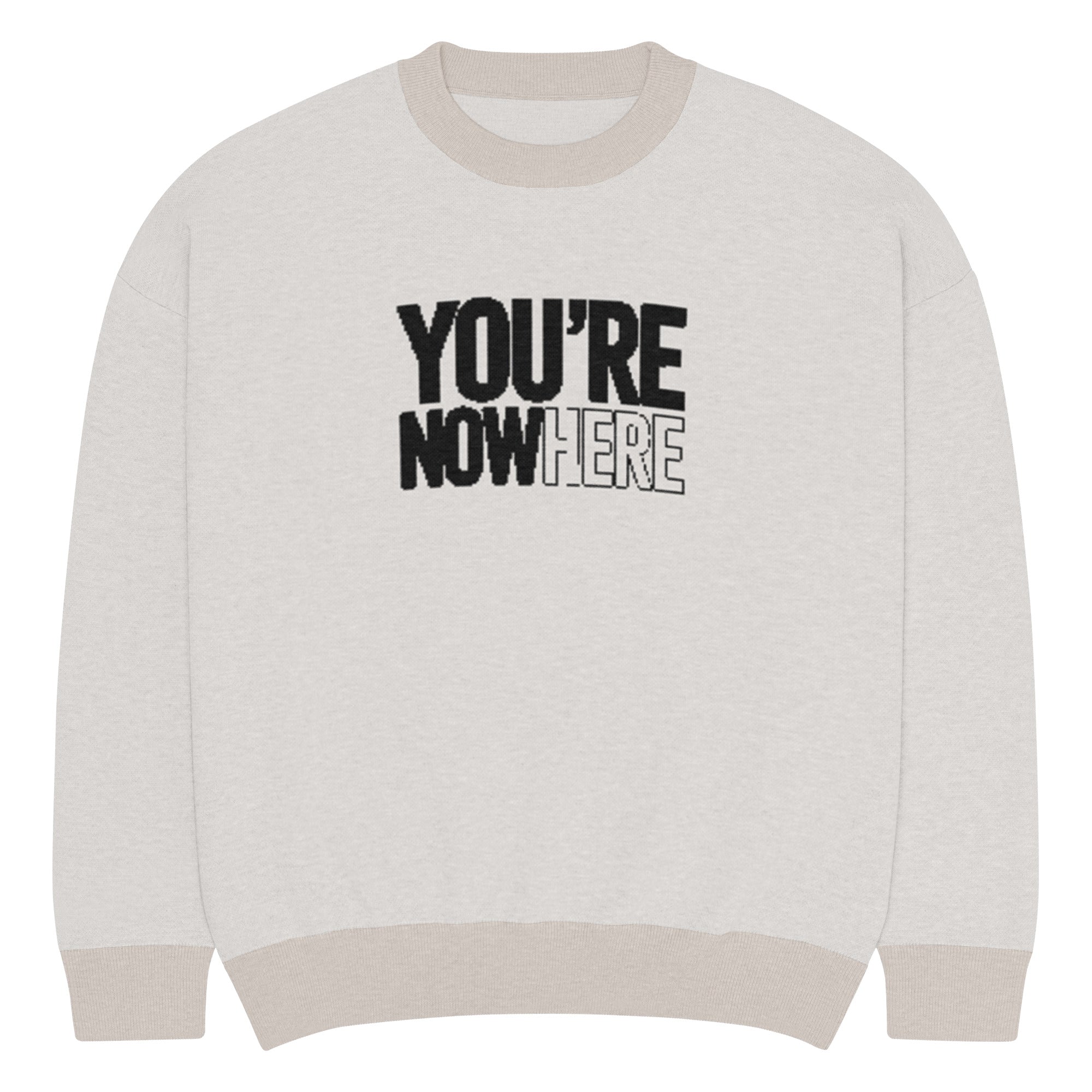 Relaxed fit knitted crew neck sweater - Briadanna