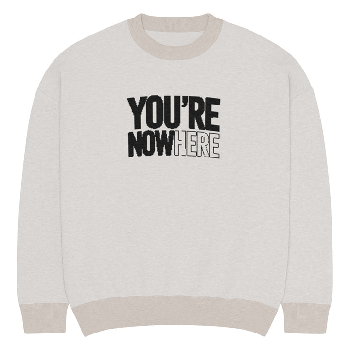Relaxed fit knitted crew neck sweater - Briadanna